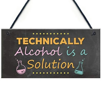 Image of RED OCEAN Neon Effect Funny Alcohol Gift Sign For Bar Pub Garden Hanging Plaque