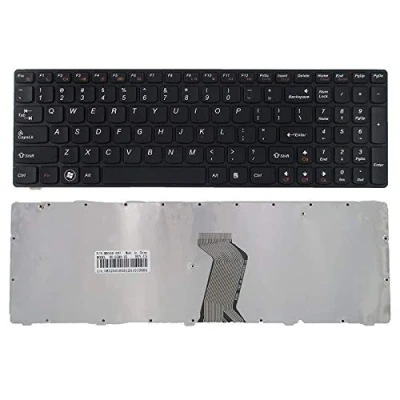Image of SUNMAL Keyboard Replacement with FRAME for Lenovo Ideapad G580 G580A G585 G585A V580 V585 Z580 Z580A Z585 Z585A N580 N581 N585 N586 Series Laptop Black US Layout (6 Months Warranty)