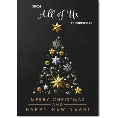 Image of doodlecards From All Of Us Christmas Card Black Abstract Tree Medium Size for with Plain Envelope