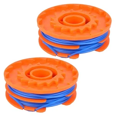 Image of SPARES2GO 5m Twin Line &amp; Spool for Ozito LTR 529U Trimmer Strimmer (Pack of 2)