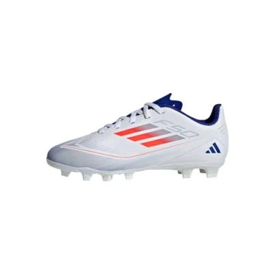 Image of adidas Performance F50 CLUB FXG Unisex Moulded stud football boots for kids, Size: 11K, Footwear white/solar red/lucid blue Synthetics