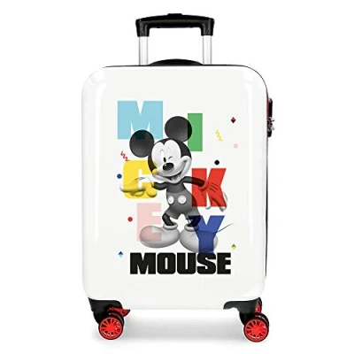 Image of Disney Mickey Party Cabin Suitcase, 38 x 55 20 cm,White