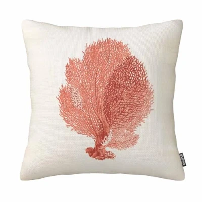 Image of GSRONY Coral Throw Pillow Covers Cute Red Cushion Case Home Decor Pillowcase 18x18 Inches