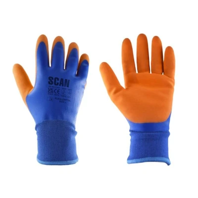 Image of Scan SCAGLOWPTHM Thermal Waterproof Latex Gloves Size: M