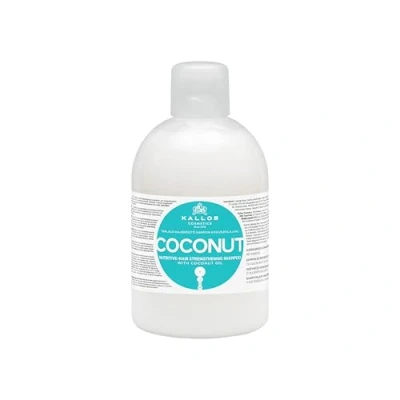 Image of Kallos Nourishing Hair Strengthening Shampoo with Coconut Oil 1000ml White