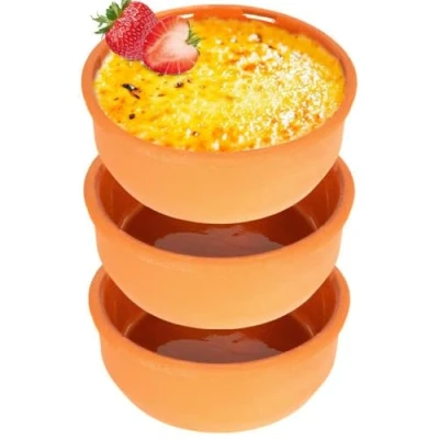 Image of Set of 3 Terracotta 12cm Oven Safe Tapas Serving Dish