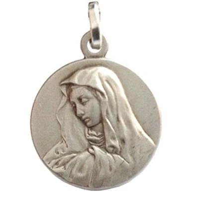 Image of I G J 925 Sterling Silver Our Lady of Sorrow Medal (Mater Dolorosa)