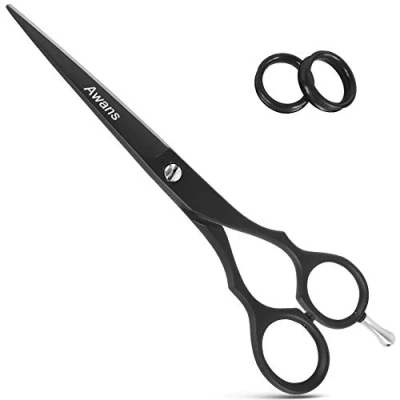 Image of Awans Hairdressing Barber Hair Scissor For Professional Hairdressers Barbers (6) Stainless Steel Cutting Shears Salon Barbers, Men, Women