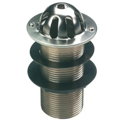 Image of TC Chrome Domed Top Urinal Waste 1 1/4&quot; 32mm Unslotted Solid Tail Brass Body