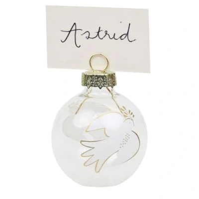 Image of Talking Tables 6 x Glass Place Card Holders for Christmas Dinner Table, with Beautiful Dove Design Ideal Weddings, Christenings, Wake , Party Table Decorations and Displays