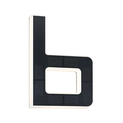 Image of Paulmann 94651 LED Solar House Number B IP44 Warm White Battery Changeable Including 1 x 0.2 Watt Light Black Lamp Plastic 3000 K