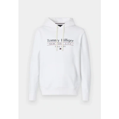 Image of Tommy Hilfiger Center Stack Hoody Sweatshirt, Men&#039;s, Size: XL, White
