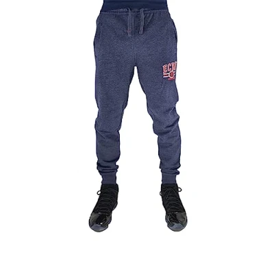 Image of Ecko Unltd. Men&#039;s Urban Cotton Designer Printed Logo Jog Jogger Sports Sweatpants, Black, Red, Green (UK, Waist, S, Regular, Navy Marl)