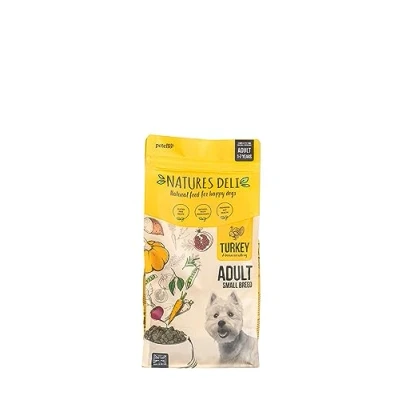 Image of Natures Deli Dry Dog Food for Small Breed Adult Dogs, Natural Complete Hypoallergenic Turkey and Rice 2 kg