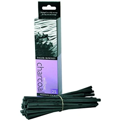 Image of Daler Rowney Artists Charcoal Medium Set, 25 Piece, Drawing and Sketching, Professional
