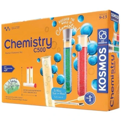 Image of Thames &amp; Kosmos Chemistry C500, Kids Science Kit, Learning Resources for Concepts and Equipment, STEM Toys Experiments, Age 9 13