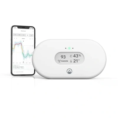 Image of Airthings View Radon 2989 Monitor (Radon, Humidity, Temperature) with WiFi Connection, Hub Functionality andamp, Calm Tech Display