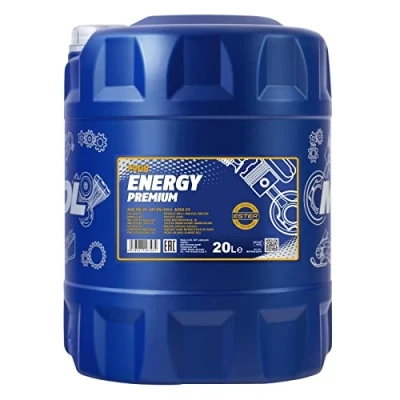 Image of Mannol 20 Litre Energy Premium 5W 30 Engine Oil C2/C3 Universal Synthetic Ester Technology, Yellow brown