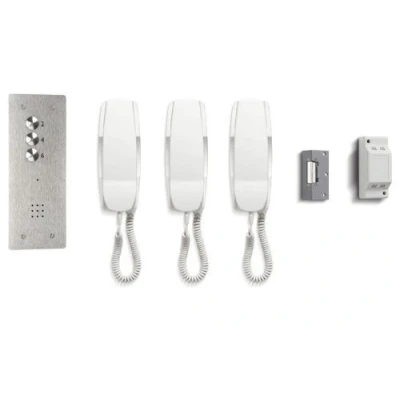 Image of Digiteck BS10 BELL VRK3 3WAY VANDAL PROOF AUDIO DOOR ENTRY INTERCOM SYSTEM &amp; LOCK/DOOR RELEASE FLUSH
