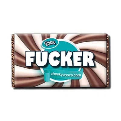 Image of Fucker Chocolate Bar with Novelty Joke Wrapper Funny Rude Gift Birthday Present (Chocolate Included)