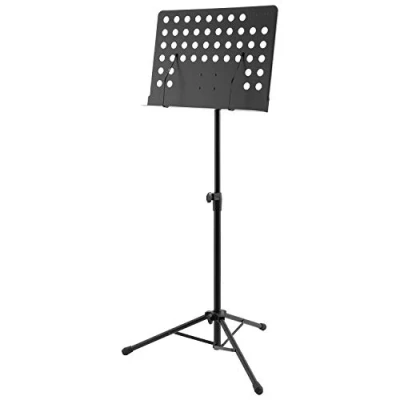 Image of World Rhythm Orchestral Music Stand Height Adjustable Sheet Holder with Page Retainers and Tripod Base
