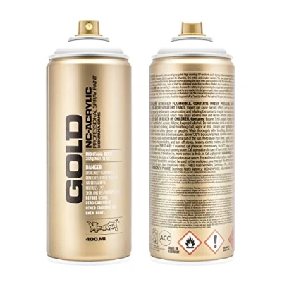 Image of Montana Cans 285790 Spray Gold 400ml GLD400, S9100, Shock White