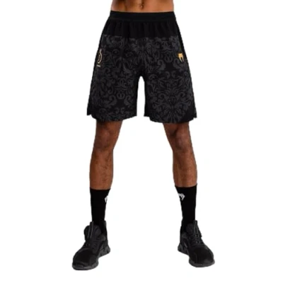 Image of Venum Unmatched Topuria Edition Training Shorts Sports shorts, Men&#039;s, Size: Large, Black/antique gold