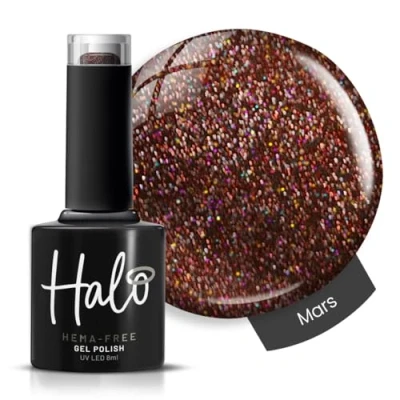 Image of Halo Gel Polish 8ml Mars. UV/LED Nail Polish, Long Lasting &amp; Easy To Apply. Soak Off Art Colours For Manicure Pedicure. Professional Home Use.