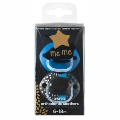 Image of 2 x Tommee Tippee Me Dummy &amp; Soothers Symmetrical Orthodontic Design BPA Free, Reversible, Silicone Teat Acceptance Guaranteed for Baby, Child Toddler 6 18 Months