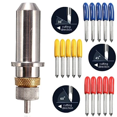 Image of GAOHOU 15pcs 30 45 60 Degree Roland GCC Cutting Plotter Vinyl Cutter Blade + Holder