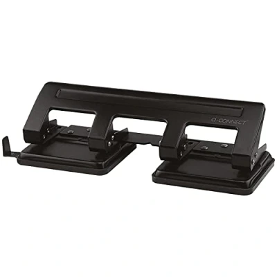 Image of Q Connect 4 Hole Punch Black 16 Sheet KF01238