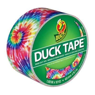 Image of ShurTech Patterned Duck Tape 1.88 inch x 10yd Love Tie Dye, Other, Multicoloured, 11.39 11.65 7.08 cm
