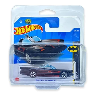 Image of Hot Wheels TV Series Batmobile (Original Black) 4/5 Batman 2022 131/250 (Short Card) *** COMES IN A KLAS CAR KEEPER PROTECTIVE COLLECTORS CASE HCV64