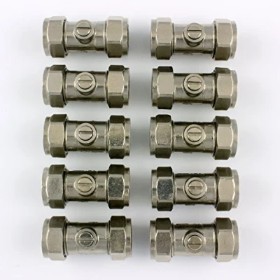 Image of 15mm compression Chrome Plated Isolating Isolation Valves (packet of 10)