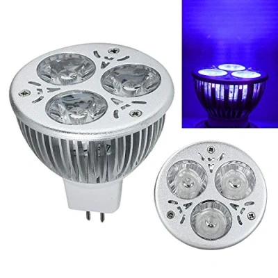Image of UV Ultraviolet Purple Light Bulb, 3W MR16 LED Bulb Lamp 85 265V/12V