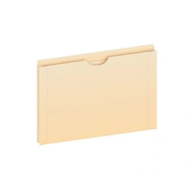 Image of Pendaflex File Jackets, Legal Size, Manila, 2&quot; Expansion, Reinforced Straight Cut Tabs with Thumb Cut, 50 Per Box (23200EE), Beige