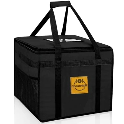 Image of Premium Hot Food Delivery Bag 45L Pizza Boxes, Thermal Bags for Uber Eats &amp; Just Eat/Deliveroo Insulated Large Cooler Box Fresh Groceries Shopping/Picnic