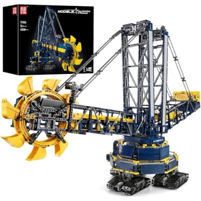 Image of Mould King 17006 Technik Bucket Wheel Excavator Building Block Set, MOC Remote Control Electric Heavy Duty Engineering Model Clamping Blocks, Suitable for Children 8+ /Adults (4588+PCS)