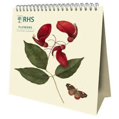 Image of 2025 Calendar RHS Month to View Nature Desk Easel Official Product