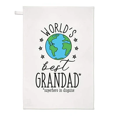 Image of World&#039;s Best Grandad Tea Towel Dish Cloth