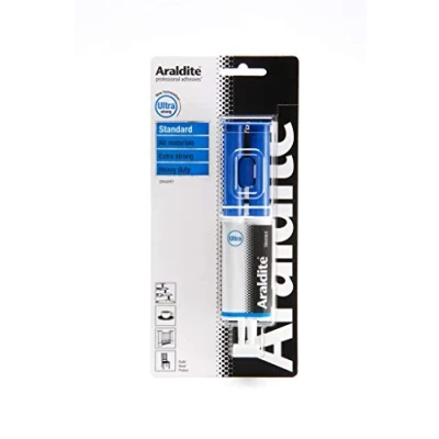 Image of Araldite Ultra Strong Adhesive Glue Blue Standard Precision Syringe 24ml