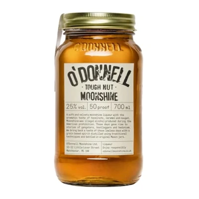 Image of O&#039;Donnell Moonshine Liqueur &quot;Tough Nut&quot; 700ml Natural Ingredients Vegan Premium American Tradition 25% ABV 50 proof Gift Idea Mason Jar Naturally Flavoured