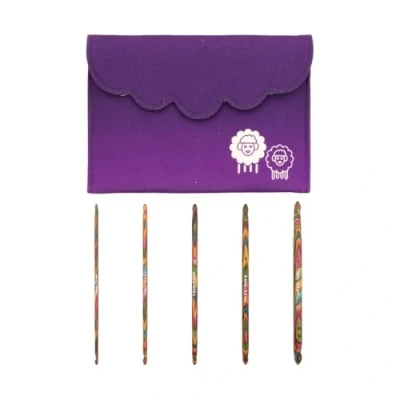 Image of KnitPro Symfonie Double Pointed Interchangeable Circular Knitting Needle Set (4.00 8.00mm), Starter Essential with Accessories