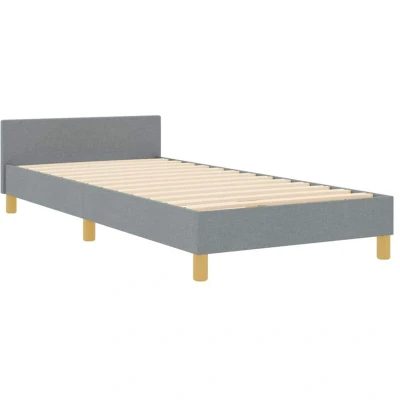 Image of vidaXL Bed Frame Light Grey 100x200 cm Fabric