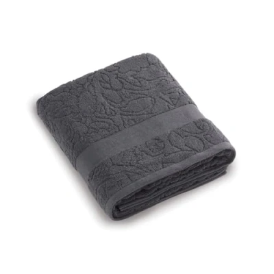 Image of Pure Cotton Towel Combed Terry Cloth Soft touch Standard 100 by Oeko TEX Washable at 40C (100 x 150 cm, Dark Grey)
