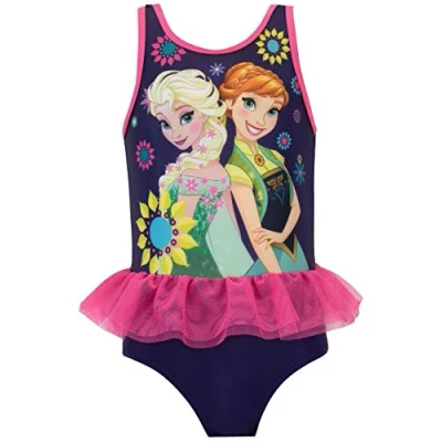 Image of Disney Girls&#039; Frozen swimsuit, blue, 4 Years