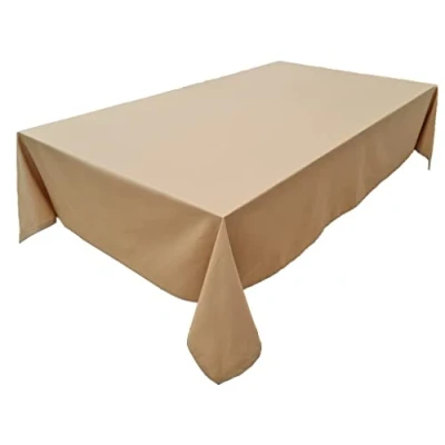 Image of Tablecloth, Table Linen Made from 100% Cotton, Concept Collection, Choice of Colours and Sizes (Tablecloth 100 x cm, Camel)