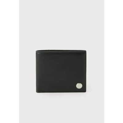 Image of Calvin Klein Men’s Jeans Hardware Bifold Leather Wallet, Black (Black), One Size
