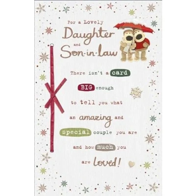 Image of UK Greetings Boofle Daughter and Son in Law Christmas Card for a Lovely &amp;