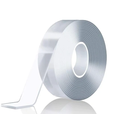 Image of HUALEI V Double Sided Tape Heavy Duty,198inch Extra Large Nano Adhesive Mounting Tape,Clear &amp; Tough Sticky Poster Wall Tape,Multipurpose Picture Hanging Strips for Home Office